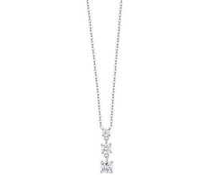 Luca Barra Elegant steel pakabukas with clear zircons CK2161