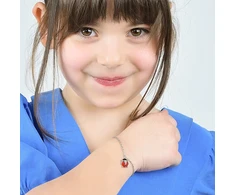 Luca Barra Girls' steel bracelet Ladybug for luck JB103