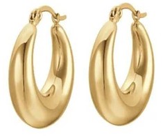 Luca Barra Gold-plated hoop earrings made of steel OK1394