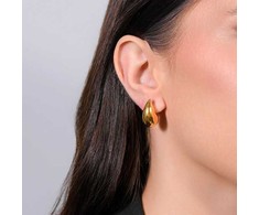 Luca Barra Gold-plated steel earrings Tear Drop OK1370