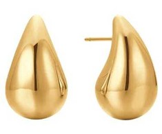 Luca Barra Gold-plated steel earrings Tear Drop OK1370