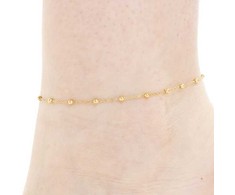 Luca Barra Minimalist auksinis-plated anklet with balls CV165