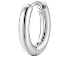 Luca Barra Minimalist single earring made of steel OK1578