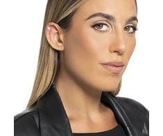 Luca Barra Single auksinis-plated labret Flower with zircons PR121