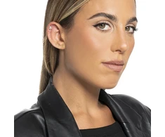 Luca Barra Single steel labret Butterfly with zircons PR136