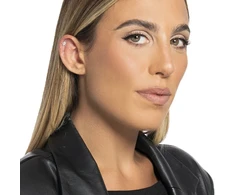 Luca Barra Single steel labret Flower with zircons PR124