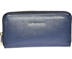 Luisa Vannini Women's leather wallet LV 474 Blu