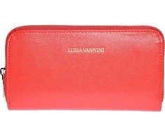 Luisa Vannini Women's leather wallet LV 474 Rosso
