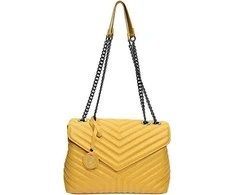 Luisa Vannini Women's leather handbag LV 2183 Senape