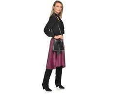 Luisa Vannini Women's leather handbag LV 8192T Nero