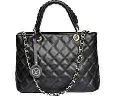 Luisa Vannini Women's leather handbag LV WH 2209T Nero