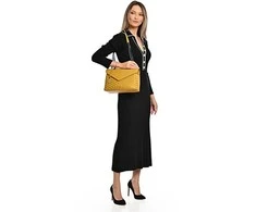 Luisa Vannini Women's leather handbag LV 2183 Senape