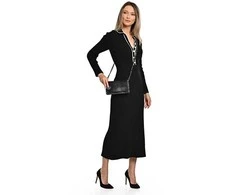 Luisa Vannini Women's leather crossbody handbag LV 8060 Nero