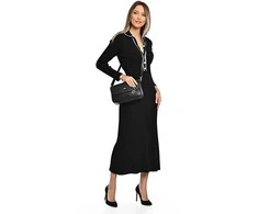 Luisa Vannini Women's leather crossbody handbag LV 1938 Nero
