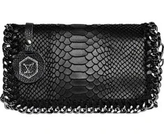Luisa Vannini Women's leather crossbody handbag LV 8060 Nero