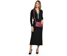 Luisa Vannini Women's leather crossbody handbag LV 1938 Vino