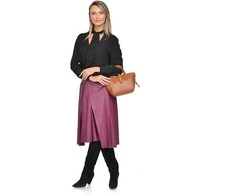 Luisa Vannini Women's leather handbag LV 127 Cognac