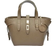 Luisa Vannini Women's leather handbag LV 127 Fango