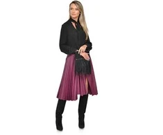 Luisa Vannini Women's leather handbag LV 8189T Nero