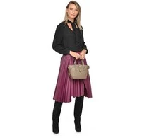 Luisa Vannini Women's leather handbag LV 127 Fango