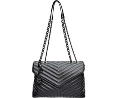 Luisa Vannini Women's leather handbag LV 2183 Nero
