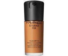 Matinis makiažo pagrindas MAC Studio Fix Fluid SPF 15 24HR Matte Foundation + Oil Control, spalva: C8, 30 ml