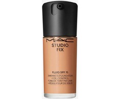 Matinis makiažo pagrindas MAC Studio Fix Fluid SPF 15 24HR Matte Foundation + Oil Control, spalva: NC44, 30 ml
