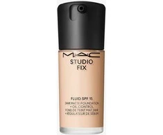 Matinis makiažo pagrindas MAC Studio Fix Fluid SPF 15 24HR Matte Foundation + Oil Control, spalva: NC10, 30 ml