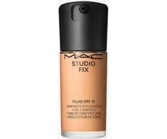 Matinis makiažo pagrindas MAC Studio Fix Fluid SPF 15 24HR Matte Foundation + Oil Control, spalva: NW18, 30 ml