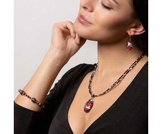 Magiškas karoliai Mayan Love su perlu Lampglas NP37