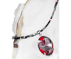 Magiškas karoliai Mayan Love su perlu Lampglas NP37