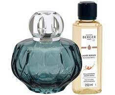 Maison Berger Paris Dovanų rinkinys katalizinei lempai „Rosalie mėlynas“ + intensyvių blizgučių papildymas, 250 ml