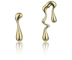 Marc Malone Asimetriški paauksuoti auskarai Averie Gold Earrings MCE24018G