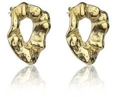 Marc Malone Dizainerio paauksuoti auskarai Haisley Gold Earrings MCE24014G