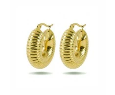 Marc Malone Distinctive auksinis-plated steel rings MCE24035G