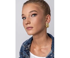 Marc Malone Išskirtiniai paauksuoti auskarai Eve Gold Earrings MCE24017G