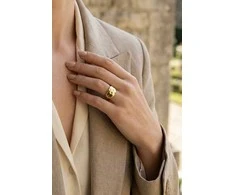 Marc Malone Distinctive open ring made of auksinis-plated steel Olina MCR260792G