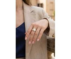 Marc Malone Distinctive open steel ring Olina MCR260792S