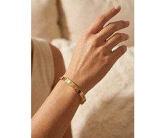 Marc Malone Elegant solid bracelet with crystals MCB250404G