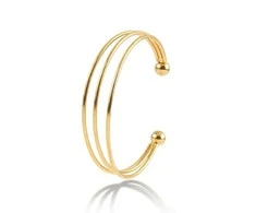 Marc Malone Elegant triple bracelet made of auksinis-plated steel MCB250414G