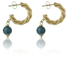 Marc Malone Madingi paauksuoti auskarai Grace Žalias Earrings MCE23004G