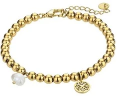Marc Malone Paauksuota apyrankė su karoliukais Layla Gold Bracelet MCB23015G