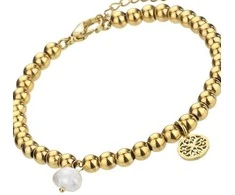 Marc Malone Paauksuota apyrankė su karoliukais Layla Gold Bracelet MCB23015G