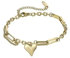 Marc Malone Paauksuota apyrankė su širdele Scarlet Gold Apyrankė MCB24003G