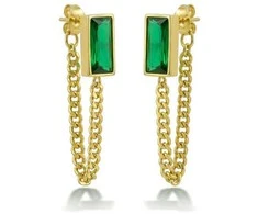 Marc Malone Gold-plated chain earrings Amelisse MCE260836G