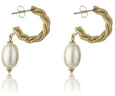 Marc Malone Gold-plated earrings with artificial pearl Grace Baltas Earrings MCE23005G