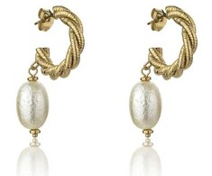 Marc Malone Gold-plated earrings with artificial pearl Grace Baltas Earrings MCE23005G