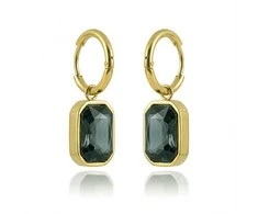 Marc Malone Gold-plated earrings with stones 2in1 Elowena MCE260728G