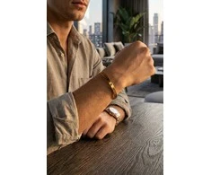 Marc Malone Gold-plated open bracelet Genesis MCGB6119G