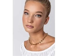 Marc Malone Paauksuoto plieno karoliai Jordan Gold Necklace MCN24011G